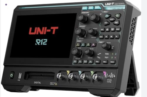 UNI-T MSO1154HD-S High-Resolution Mixed Signal Oscilloscope – 150MHz, 4 Analog + 16 Digital Channels, 12-bit ADC, 7-inch Touchscreen Built-in Signal Generator