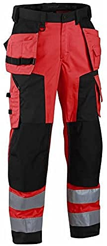 Blaklader 15672517 Hochwertige Softshell-Arbeitshose, Rot/Schwarz, grootte C44