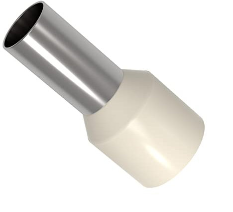 AUPROTEC Aderendhülsen von 0,34-50 mm² isoliert 10-1000 Stück Auswahl: (50 Stück, 16 mm² Elfenbein)