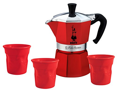Bialetti Moka 5540 - Caffettiera per Espresso, Colore: Rosso