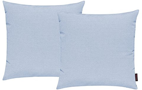 Magma Heimtex Fino Kissenhülle ca. 50 x 50 cm Farbe 025 Himmelblau (2er Set).