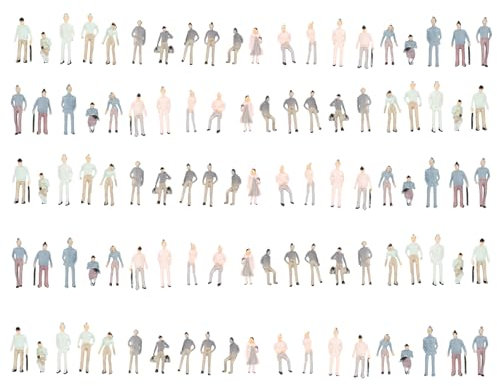 100 Miniature Modello Z Gauge 1:200 Persone Scala per DIY Figure Building Layout