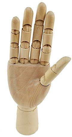 Künstler-Handmodell aus Holz, verstellbare Schaufensterpuppe aus Holz, Skizzen, Zeichnen, Kunstklasse, Modell, Werkzeug, Schmuckständer (rechte Hand)