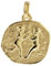 trendor Sternzeichen-Anhänger Zwilling 333 Gold 16 mm Anhänger Tierkreiszeichen für Damen, Herren und Kinder, Echtgold, 08725-06