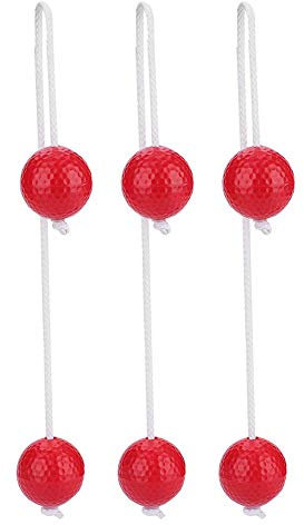 VGEBY1 3Pair Ladder Ball, Ladder Toss Bolas Game Set Garden Toys for Adults Kids Toddlers(Red)