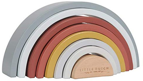 Little Dutch 4701 FSC Holz Regenbogen Motorikspielzeug - Pure & Nature Vintage