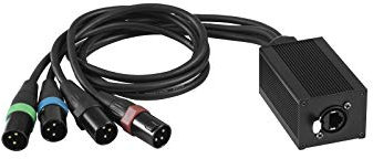 EUROLITE DNK-1 Adapter DMX-RJ45 | Kabelsplitter RJ45/4 x XLR 3-polig, male
