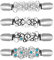Amosfun 4 Stücke Damen Pullover Clips Strass Vintage Cardigan Kragen Strickjacke Clips Kette Verschluss Blumen Muster Schal Brosche Anstecknadel Pin Anstecker für Frauen Bluse Kleider Jacke
