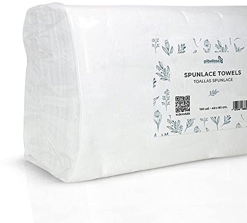 Toallas Desechables Spunlance 40x80 cm Peluquería. Ideales para peluquerías, SPA, hoteles, gimnasios, centros de masajes, 100 UND