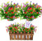 STYLIFING Künstliche Blumen, 12 Stück, für den Innen- und Außenbereich, UV-beständig, Kunstblumen aus Kunststoff für Haus, Garten, Hochzeit, Empfang Dekoration