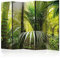 murando Raumteiler Foto Paravent Natur 225x172 cm beidseitig auf Vlies-Leinwand Bedruckt Trennwand Spanische Wand Sichtschutz Raumtrenner Design Dschungel Bambus Palmen Pflanzen b-B-0033-z-c