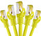BIGtec LAN Kabel 5 Stück 0,25m Netzwerkkabel CAT7 Ethernet Internet Patchkabel CAT.7 gelb Gigabit doppelt geschirmt Netzwerke Router Switch 2 x Stecker RJ45 kompatibel zu CAT.5 CAT.6 CAT.6a CAT.8
