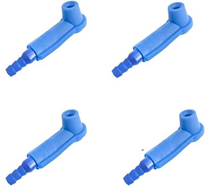 iSpchen 4 Stück Kraftstoffleitung Schnellverschluss Benzinschlauch Kupplung Bremsflüssigkeits Ölwechselanschluss Kfz Bremssystem Wechselwerkzeug Anschluss Kunststoff Verbinder für Autos,LKWs,blau