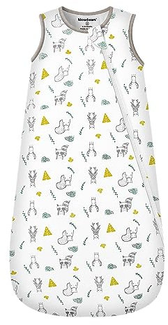 Mosebears Winterschlafsack Baby 2.5 Tog,Bambusfaser Baby Schlafsack, Extrem weich und warm(Tiere, M(6-18 Monate))