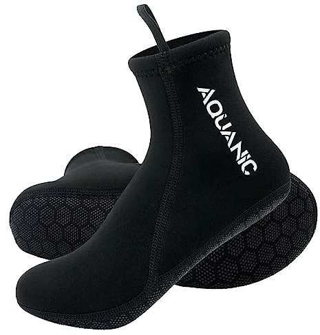 nitescuba Tauchsocken 2.5mm Neopren Neoprenanzug Socken Thermalwasser Socken Flossensocken zum Schnorcheln Surfen (DE/NL/SE/PL, Alphanumerisch, S, Regular, Regular, Mitte Schwarz)