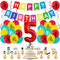 Guoguonb 5 Jahre Fahrrad Deko Zahlenballon 5 Folienballon Fahrrad Druck Ballon Fahrt Themen Cupcake Tortendekoration Happy Birthday Banner für Kinder Fahrrad Thema Party Dekorationen