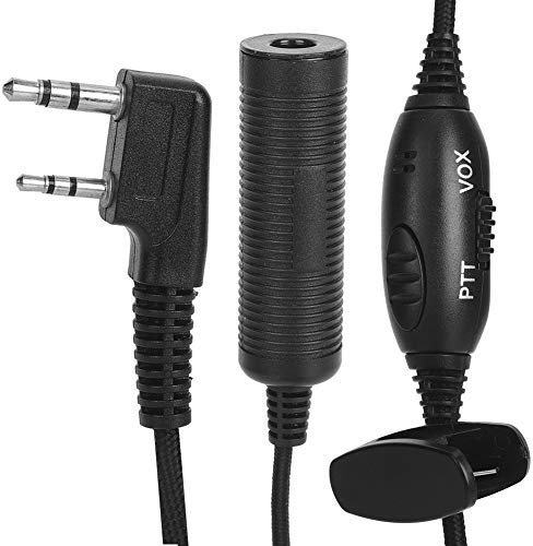 Zweiwege-Funkkabel, Klinke für 2,5 Mm 3,5 Mm Stecker Baofeng Kenwood HYT RadioPTT K Head Militäradapter 2Pin PTT Zweiwege