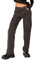 Nina Carter Q1885 Jean cargo stretch pour femme Taille haute Coupe droite, Gris foncé (Q1885-4), S