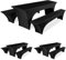 Pesonlook 3Pack Dreiteilige Sets Biertischhusse Schwarz Stretch Biertisch und Bank Set Husse für 50cm Tischbreite, Bierbankhusse, Bierzeltgarnitur 220x50x70cm für Bankett Outdoor Möbel Schonbezüge