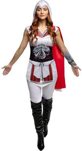 Funidelia | Assassins Creed Kostüm für Damen Games, Film und Serien, Assassin's Creed - Kostüm für Erwachsene & Verkleidung für Partys, Karneval & Halloween - Größe L - XL - Grau/Silber