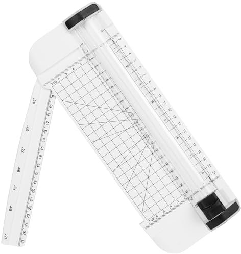 Flintronic Papierschneider, A5 Mini-Papierschneidegerät, Tragbare Papierschneidemaschin mit Automatischem Sicherheitsschutz, Schneidemaschine Papier Cutter für Scrapbooking,Karten,Bastelpapier,Fotos