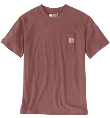 Carhartt Herren T-Shirt Relaxed Fit Heavyweight Short-Sleeve Pocket, Farbe:Apple Butter Heather, Größe:XS