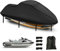 Jetski Abdeckung wasserdichte,420D Nano Beschichtung Jetski Abdeckplane,2 Belüftungsöffnungen,4 Winddichte Schnallen,Im Freien Wasserdicht(von Motorbootlänge 261–290CM,Schwarz)