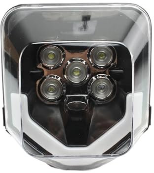 YIJIEBAO Motorradlichtlampe LED Scheinwerfer Docht geeignet für Husqvarna TE FE TC FC 125 250 300 350 450 501 701 250i 300i Lampenschirm Blinker Motorrad