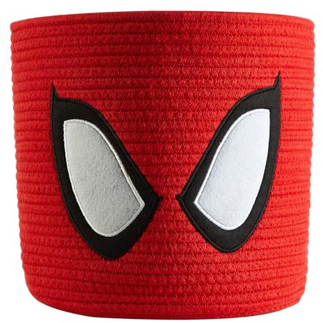 Idea Nuova Marvel Spiderman Figural Rope Storage Organizer Basket, 25,4 cm H x 25,4 cm B