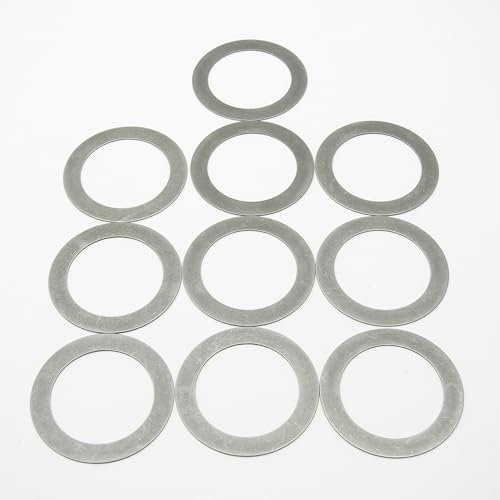 Generisch 10 Stück 30x42x0,5 mm Paßscheiben blank, DIN 988, Passscheiben, Stahlausgleichsscheiben, Distanzscheiben