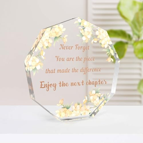 Placa acrílica, regalos personalizados para compañeros de oficina, pequeños regalos inspiradores para mujeres y niñas, decoración grabada de agradecimiento para mujeres, mejor amiga, mejor amiga
