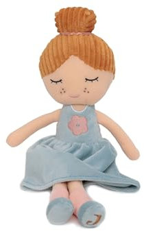 Jollein Stoffpuppe Kuschelpuppe - Doll Rose - 100% Polyester - 32x10x6cm - Kuscheltier - Puppe