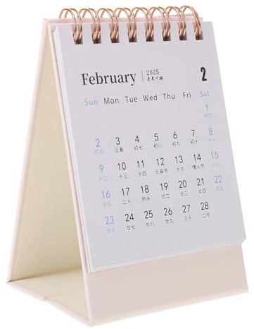 CANIGHT Mini Tischkalender kleine 2025-Kalender Minikalender 2024 Monatsplaner Kalender Taschenkalender Designkalender Mini-Tischkalender Standkalender Tischkalender 2024-2025 Papier Rosa
