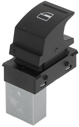 A ABSOPRO Elektrischer Fenster Schalter Vorne Rechts Beifahrerseite Auto Fensterheber Schalter Nr.5J0959855REH Fenstersteuerschalter für Skoda Fabia II Roomster Superb II Schwarz