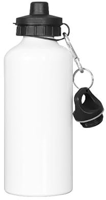 Confezione da 10 bottiglie d'acqua a sublimazione da 600 ml, in alluminio, con 2 coperchi, portatile, per esterni, per stampa a sublimazione