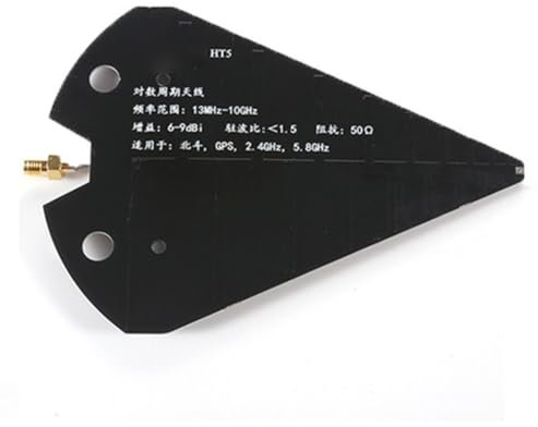 HT5 Tragbare Logarithmisch-Periodische Antenne 1300 MHz - 10 GHz Breitband Hohe Verstärkung 6-9 DB 50 Ω für VHF UHF SHF Kommunikationsradar