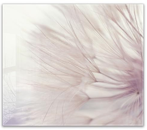 Herdabdeckplatte 60x52 cm einteilig – Pusteblume, zart, Pastellfarben, Natur | ESG Glas Ceranfeldabdeckung, Schneidebrett, Abdeckplatte, Herd, Induktion, Küche