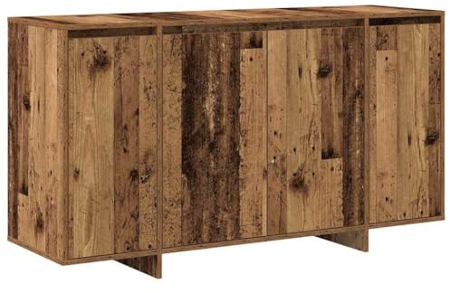 vidaXL Sideboard Old wood 135 x 41 x 69 cm Engineered wood, Modern Sideboard, Rectangular Design, Engineered Wood Buffet, Functional and Minimalist Living Room, Storage Solution Unit