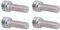 Lot de 4 vis à tête hexagonale en acier inoxydable A2 70, 1,25 mm, filetage fin, matériel de fixation (M10 x 30)