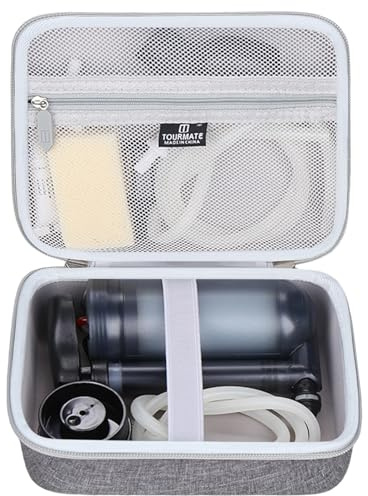 Tourmate Hard Storage Case for Katadyn Hiker Pro Hand Pump Water Filter, Protective Carrying for Drinking Straw, Squeeze Pouch and Other Accessories（Only Box）