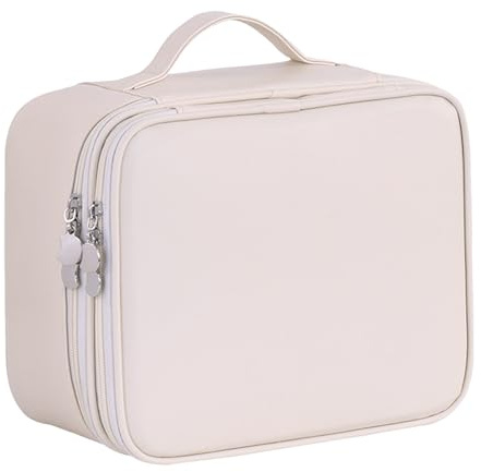 Kosmetiktasche für Frauen – zweischichtige Kosmetiktasche mit großem Fassungsvermögen, tragbarer Kultur-Organizer für Reisen, Make-up-Tasche mit Trenngriff, Aufbewahrungstasche