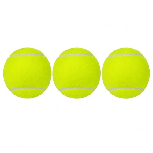 Tennis Balls Practice Training Balls Balls For Dogs Perfect For Beginners & Kids High Bounce Rubber Core Ideal For Outdoor Play Durable Dog Cat Playing Balls Pet Toys & Recreational Tennis(Pack Of 3)