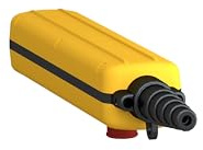 Schneider Electric Pendant control station, Harmony XAC, plastic, yellow 6 push buttons with 1NO