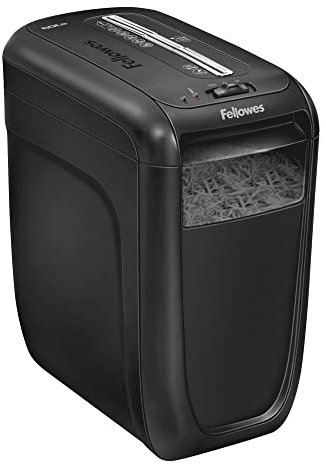 Fellowes Paper Shredder for Home Office Use - 10 Sheet Cross Cut Shredder for Home and Office Use - Deskside Shredder with 22 Litre Bin - Powershred 60Cs - High Security P4 - Black