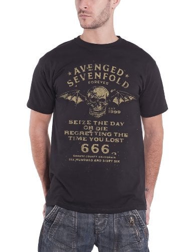 Avenged Sevenfold Herren T-Shirts - Seize The Day - Schwarz - Black - X-Large
