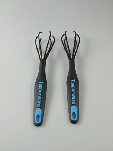 TUPPERWARE Griffbereit Rührbesen (2) blau-schwarz D220 Schneebesen TOP-Rührbesen