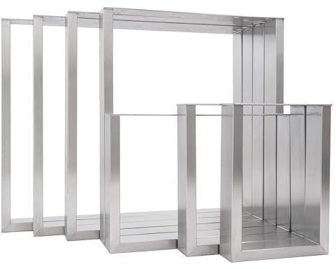 Natural Goods Berlin 2X Tisch-Gestell RECHTECK Edel-Stahl | Einfache Montage | Tisch-Beine aus Metall | Tisch-Kufen ideal für DIY-Projekte wie Esstisch, Schreibtisch, Couchtisch, Bank | 90x72 cm