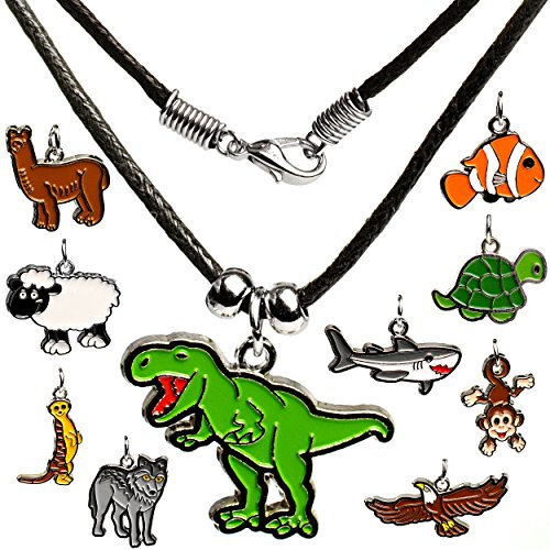 alles-meine.de GmbH 5 Stück Ketten - Jungen - Motiv-Mix - für Kinder & Erwachsene - Schmuck/Anhänger aus Metall - Motivanhänger - Edelstahl/Metall - Sterlingsilber rhod..