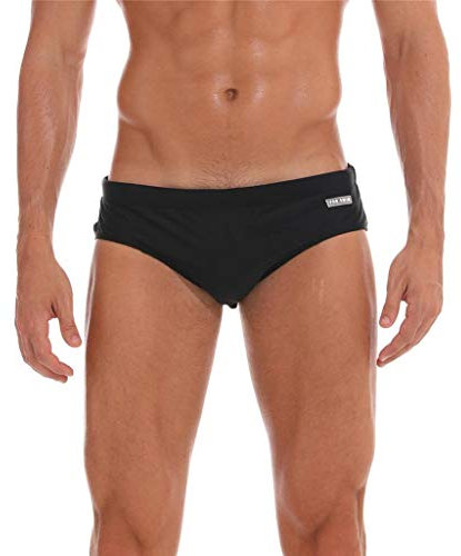 Arcweg Maillot de Bain Homme Slip Doublure avec Rembourré Souple Amovible Cordon de Serrage Réglable Confortable Noir XL(EU)