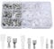 FIXITOK 480 Stücke Flachsteckhülsen Set, 2,8 mm 4,8 mm 6,3 mm Männlich Weiblich Flachstecker Spade Kabelschuhe Sleeve Terminal mit Isolierhülse Sleeve Sortiment Kit (Silber)